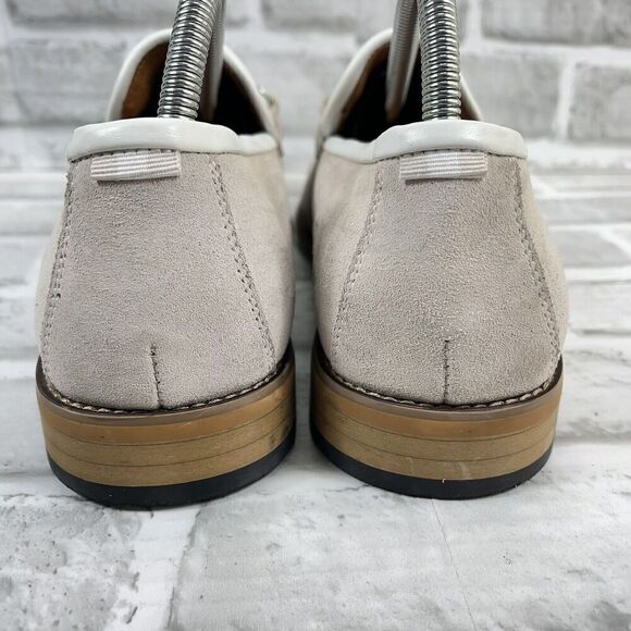 Stacy Adams Colbin Men's Size 9 Ivory Moc Toe Ornament Strap Slip On Loafers - Picture 7 of 13